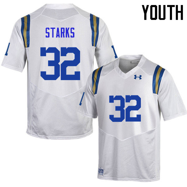 Youth #32 Jalen Starks UCLA Bruins Under Armour College Football Jerseys Sale-White